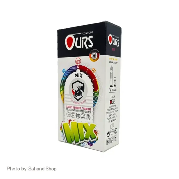 کاندوم مدل Mix از برند اورز OURS -بسته ۱۲ عددی - Image 2