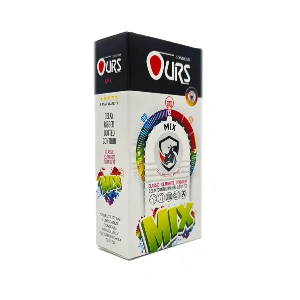 کاندوم مدل Mix از برند اورز OURS -بسته ۱۲ عددی - Image 3