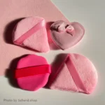 ست پد آرایشی مخملی ۴ عددی مدل قلب و صورتی - Image 2