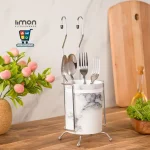جا قاشقی آویز پایه استیل لیمون Limon - طرح ماربل - Image 4