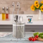 جا قاشقی آویز پایه استیل لیمون Limon - طرح ماربل - Image 5