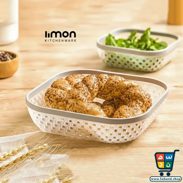 سبد نان بزرگ لیمون Limon طرح بافت - Image 3