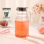 پارچ شیشهای ۱ لیتری لیمون Limon با درب استیل - Image 3