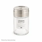 جا ادویه شیشه‌ای ۱۴۰ سی‌سی لیمون Limon با درب استیل