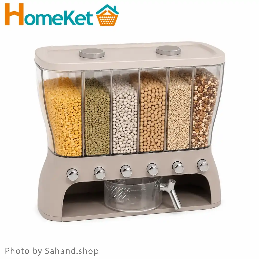 homket120_11zon جا حبوباتی اتومات هوم کت مدل لیان 6 خانه - Image 1