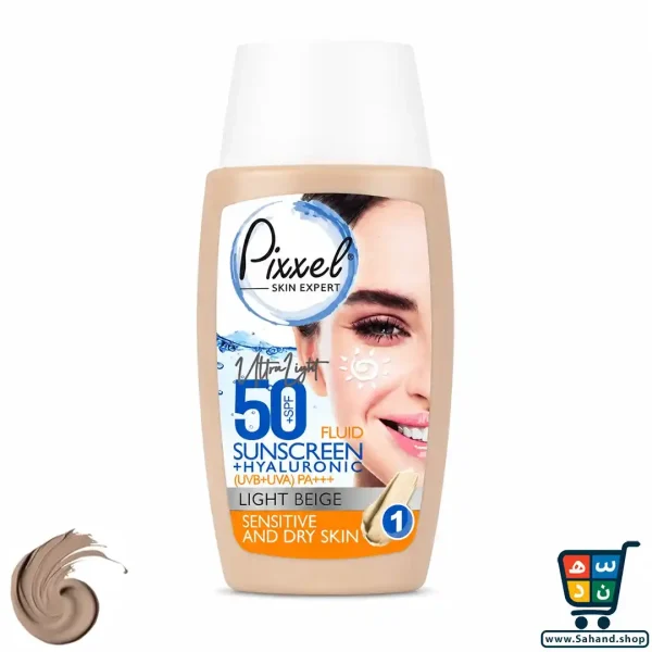 کرم ضد آفتاب رنگی پیکسل SPF 50 مدل Light Beige مناسب پوست حساس و خشک - Image 9